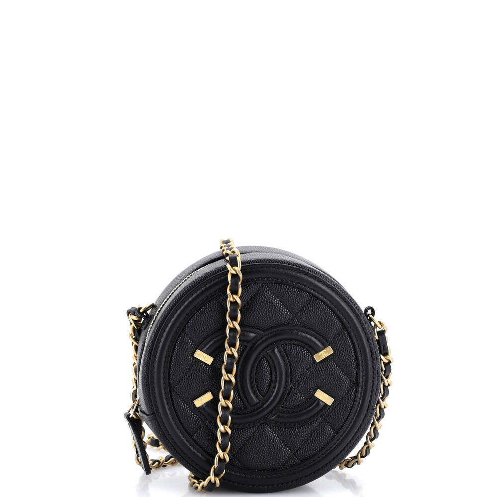 Chanel Filigree Round Clutch With Chain #259120C23B